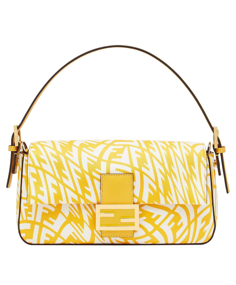 Fendi Mini Baguette 1997 Handbag 8BS049 Yellow